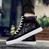 Men'S Lace Flat Printed Casual Shoes