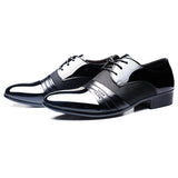 Men Formal Pointed Toe Lace Up Business Blucher Shoes
