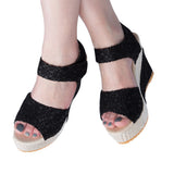 Summer Bohemian Ladies Magic Tape High Heels Sandals