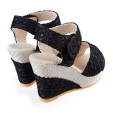 Summer Bohemian Ladies Magic Tape High Heels Sandals