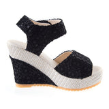 Summer Bohemian Ladies Magic Tape High Heels Sandals