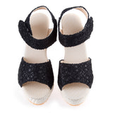 Summer Bohemian Ladies Magic Tape High Heels Sandals