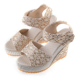 Summer Bohemian Ladies Magic Tape High Heels Sandals