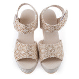 Summer Bohemian Ladies Magic Tape High Heels Sandals