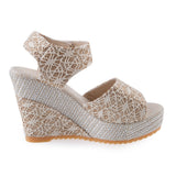 Summer Bohemian Ladies Magic Tape High Heels Sandals