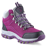 Casual Outdoor Block Color Lace Up Ladies Hiking Sports Shoes