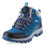 Casual Outdoor Block Color Lace Up Ladies Hiking Sports Shoes