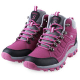 Casual Outdoor Block Color Lace Up Ladies Hiking Sports Shoes