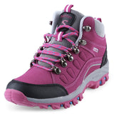 Casual Outdoor Block Color Lace Up Ladies Hiking Sports Shoes