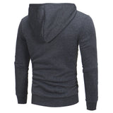 Oblique Zippers Color Block Fleece Hoodie