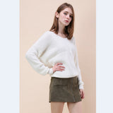 Two wear V-neck knotted halter sweater long sleeve sweater 8 color