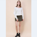 Two wear V-neck knotted halter sweater long sleeve sweater 8 color