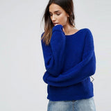 Two wear V-neck knotted halter sweater long sleeve sweater 8 color