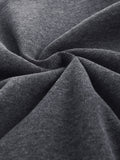 Solid Color Pleated Sleeve Long Fleece Hoodie