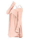 Crisscross Open Shoulder Tunic Sweater