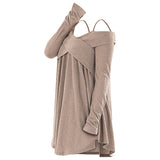 Crisscross Open Shoulder Tunic Sweater