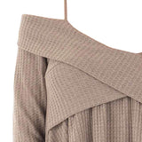 Crisscross Open Shoulder Tunic Sweater