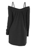 Crisscross Open Shoulder Tunic Sweater
