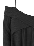 Crisscross Open Shoulder Tunic Sweater