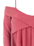 Crisscross Open Shoulder Tunic Sweater