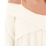 Crisscross Open Shoulder Tunic Sweater