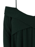 Crisscross Open Shoulder Tunic Sweater