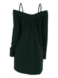 Crisscross Open Shoulder Tunic Sweater