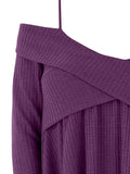 Crisscross Open Shoulder Tunic Sweater