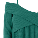 Crisscross Open Shoulder Tunic Sweater