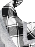Tartan Panel Cowl Neck Tulip Front T-shirt