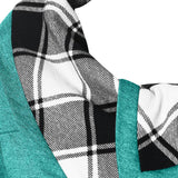 Tartan Panel Cowl Neck Tulip Front T-shirt