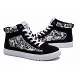 Men'S Lace Flat Printed Casual Shoes