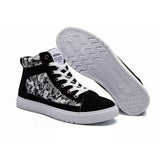 Men'S Lace Flat Printed Casual Shoes