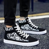 Men'S Lace Flat Printed Casual Shoes